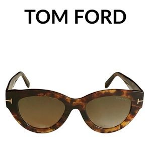 Tom Ford • *Host Pick* • Cat Eye Sunglasses • Havana/Gradient Roviex • 51mm